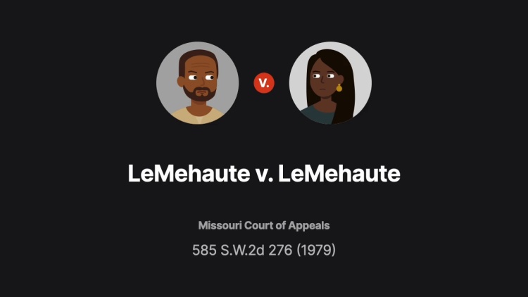 LeMehaute v. LeMehaute