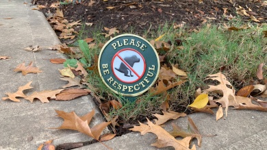 Please Be Respectful No Dog Poop Lawn Stake Sign