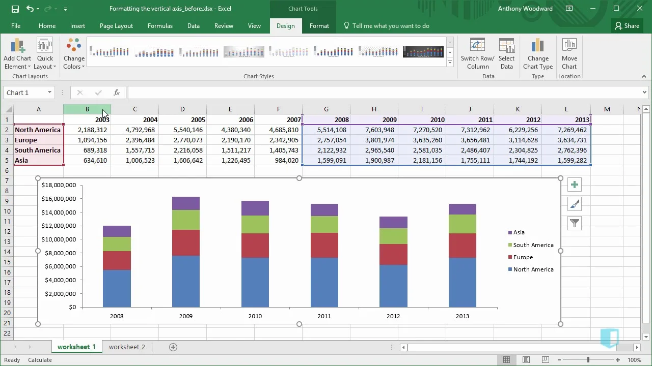 How to add axis labels in excel 2010