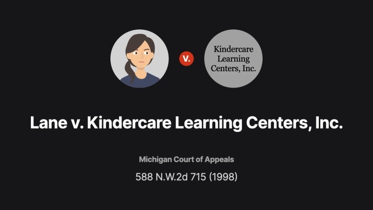 Lane v. Kindercare Learning Centers, Inc.