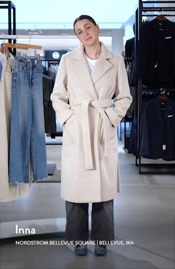 Longline Wrap Coat (Women) | Nordstrom