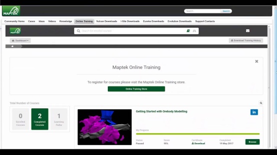 What is Maptek Online Training?
