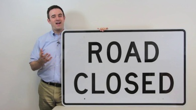 Road Closed 1000FT Sign