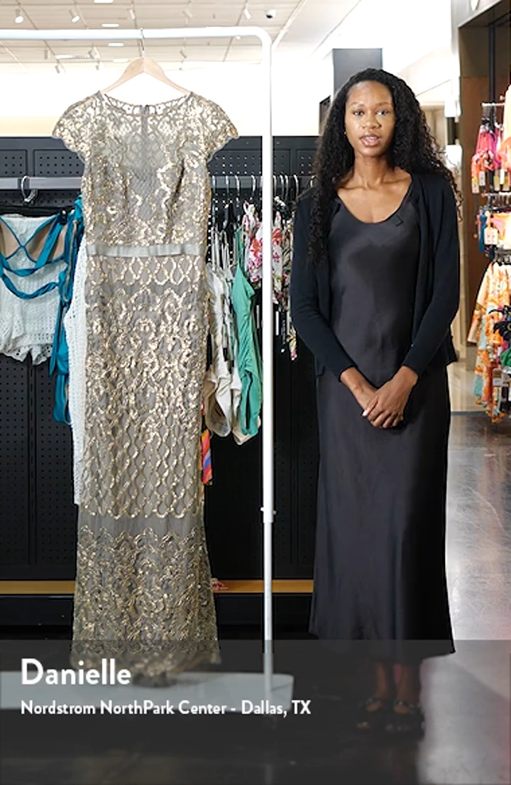 TADASHI SHOJI 総レース スパンコール パーティードレス 8950 Tadashi Shoji Sequin Illusion Lace Gown | Nordstrom