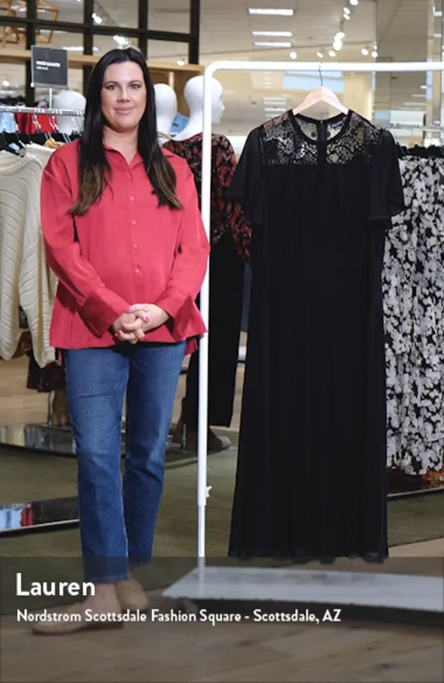 City Chic Niki Embroidered Lace Fit Flare Dress Nordstrom