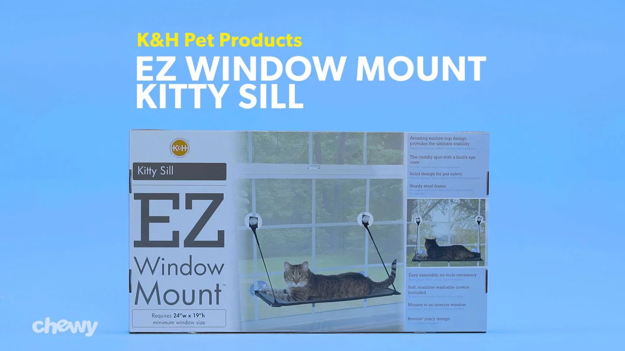 K & H EZ Mount Kitty Sill Deluxe with Bolster Chocolate KH9090 