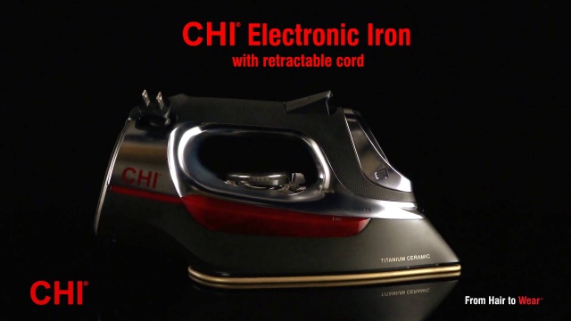 CHI Retractable Iron - Black - 13106