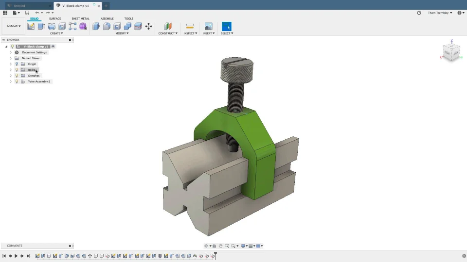 Fusion Help Creating assemblies Bodies vs. components Autodesk