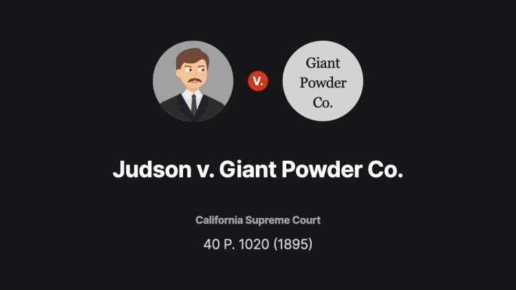 Judson v. Giant Powder Co.