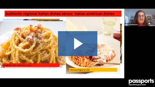 Tour Director Lecture Series: Sara - Authentic Italian Cuisine 