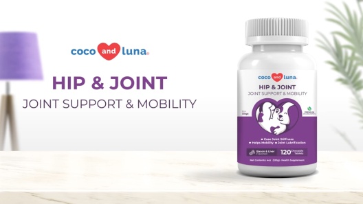 COCO AND LUNA Hip & Joint Bacon & Liver Flavor Dog Supplement, 120 count -  