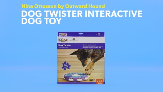 NINA OTTOSSON BY OUTWARD HOUND Twister Puzzle Game Dog Toy, Blue & Purple 