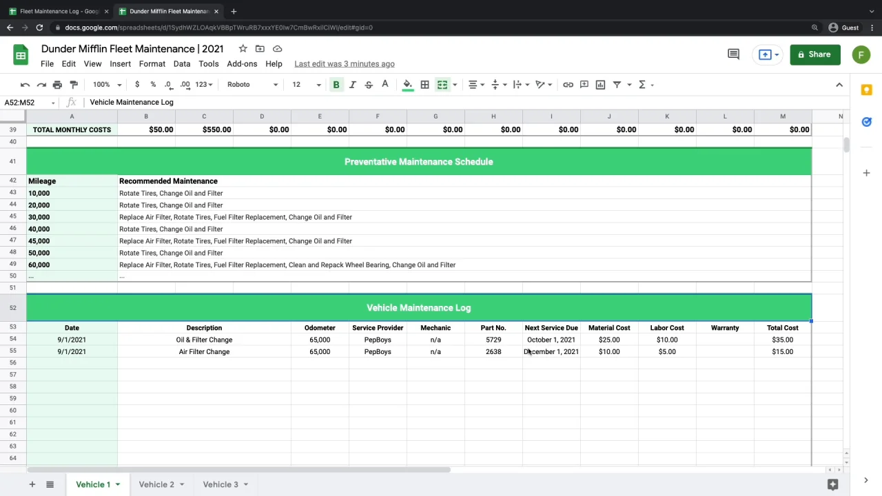 Free Fleet Maintenance Spreadsheet Template - Fleetio free-fleet-maintenance-spreadsheet-template-fleetio