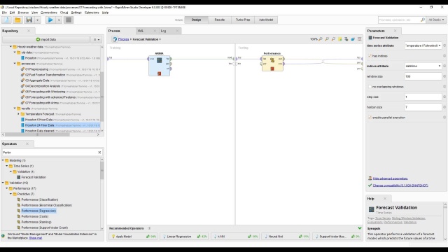 Arima Model Forecasting And Validation Rapidminer Studio