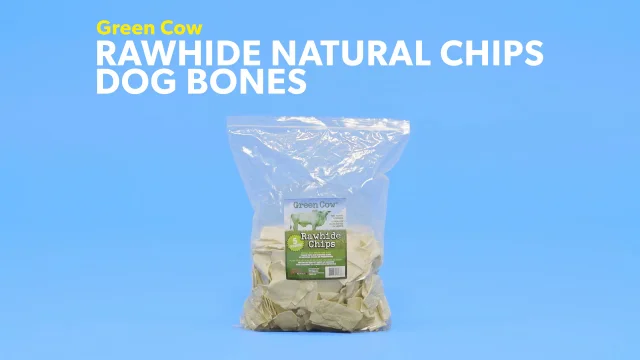 100% Natural Odor-Free Promotes Dental Health All Natural Premiun Green Cow Rawhide Chips Livestock from South America Irresistible Flavor Perfect Shape 