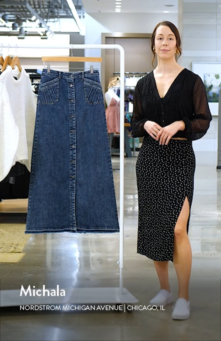 Royal Denim Maxi Skirt (Women) | Nordstrom