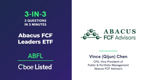 3 Questions in 3 Minutes: Abacus FCF Leaders ETF | Vince (Qijun) Chen, CFA