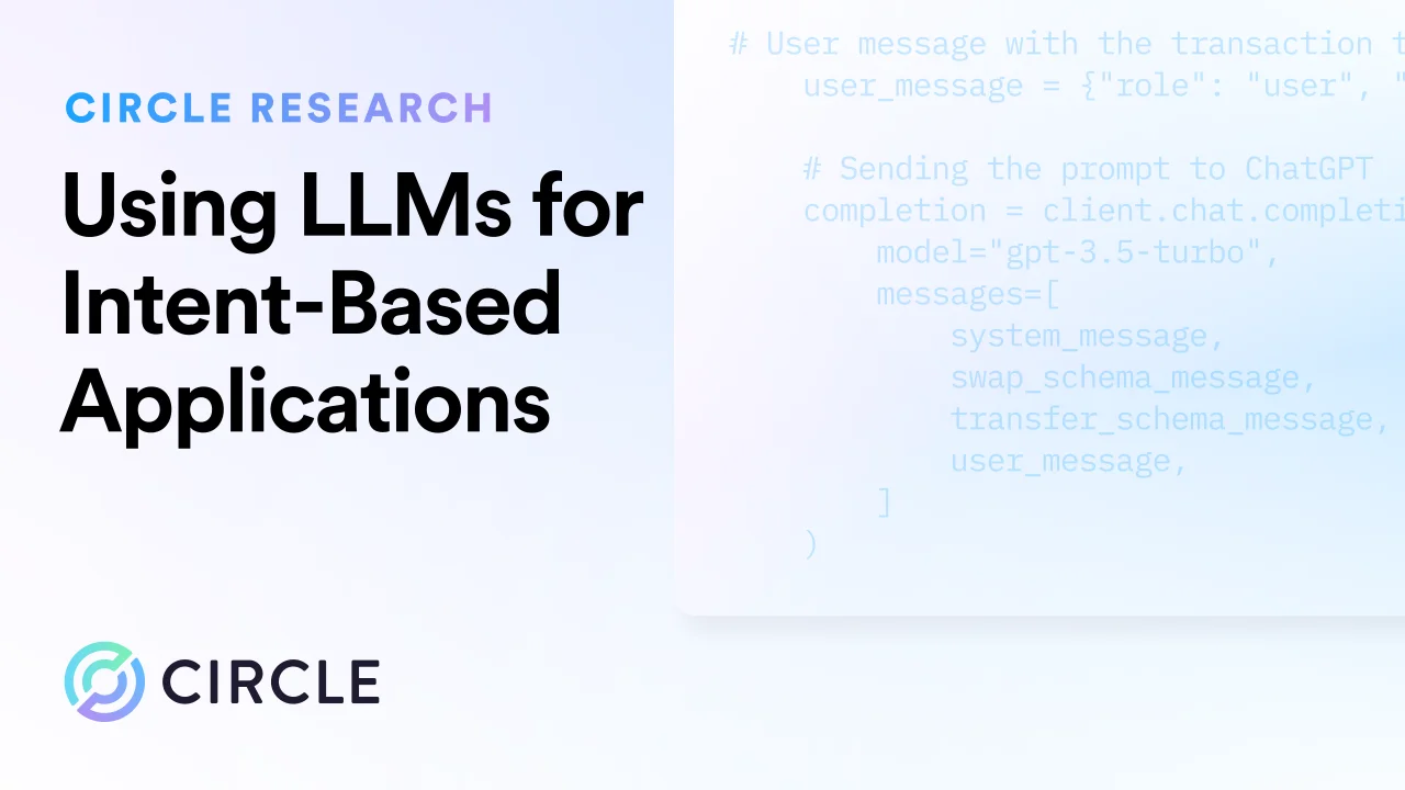 TXT2TXN: Using AI (LLMs) for Intent-Based Applications