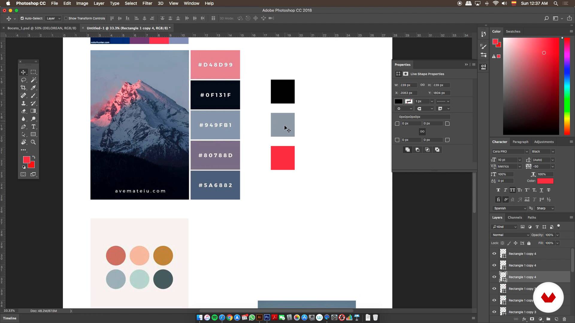 Définition des couleurs