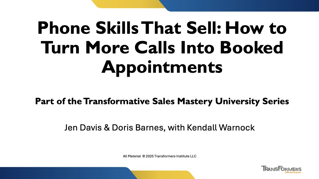 Phone Skills That Sell: How to Turn More Calls Into Booked Appointments