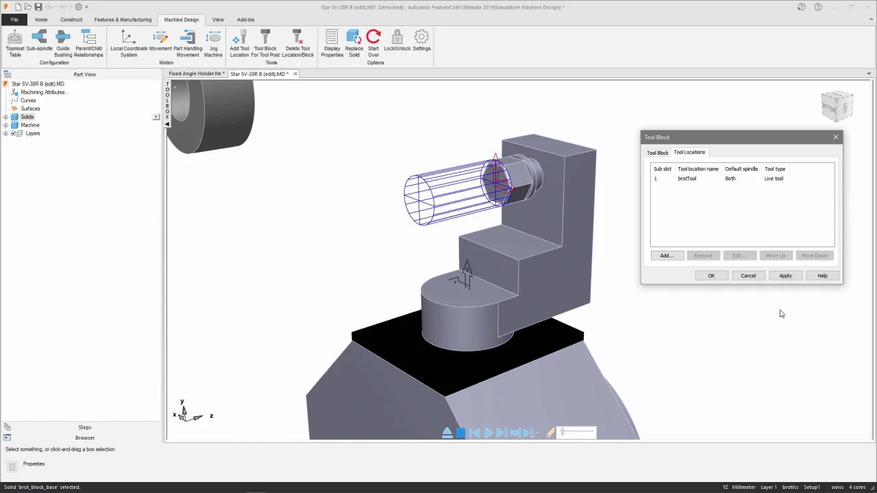 Fixed Angle Holders - FeatureCAM 2019 Tutorial | Search | Autodesk  Knowledge Network
