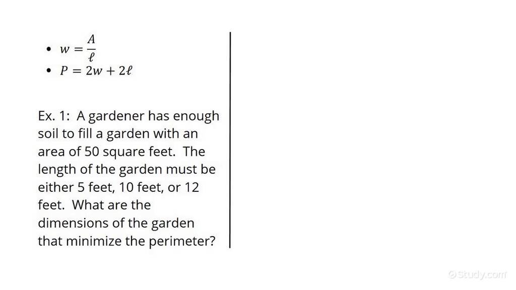 Solving optimization word problems for perimeter geometry study