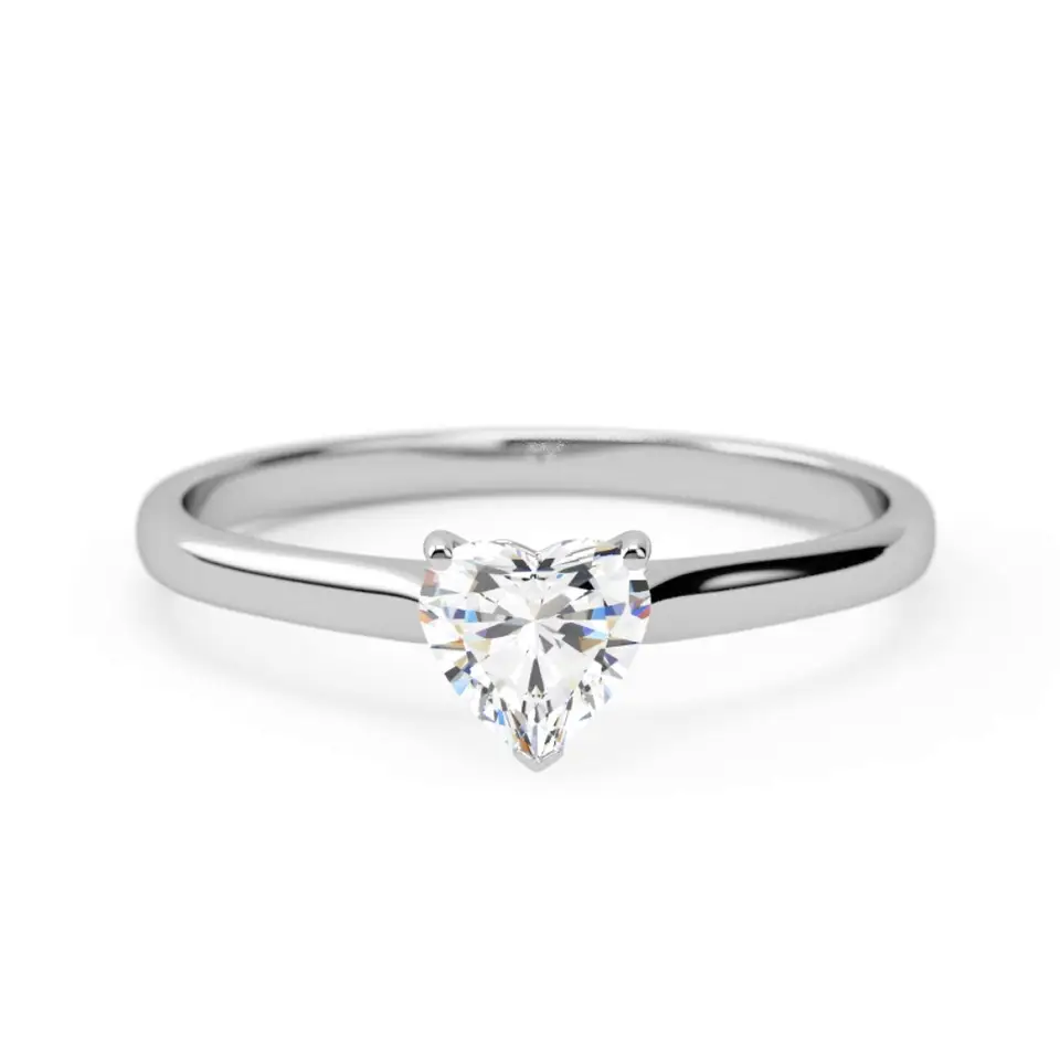 Diamond rings with hot sale heart shape design