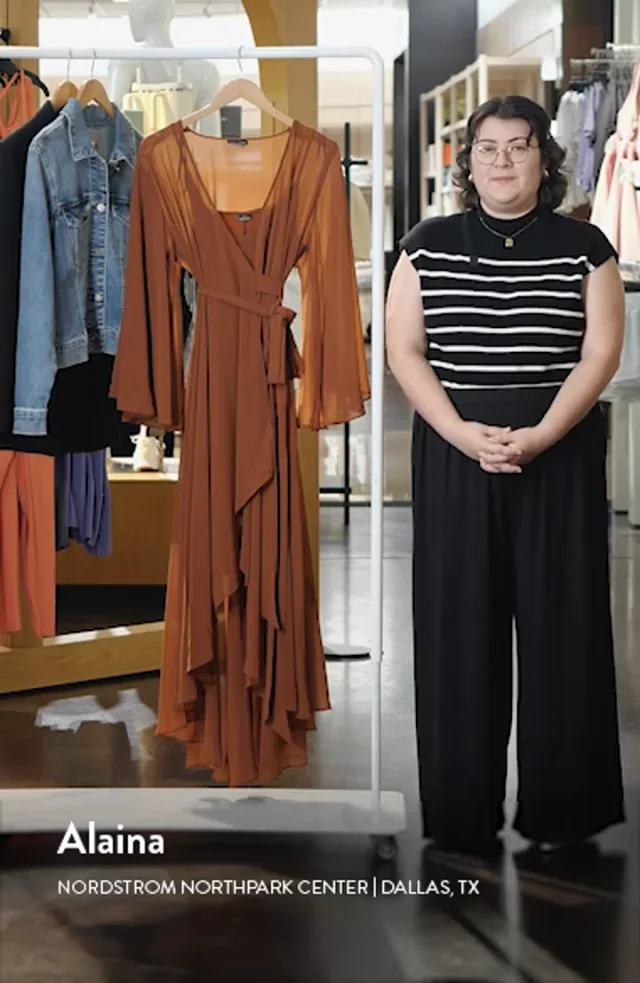 City Chic Maxi Long Sleeve High/Low Dress Nordstrom