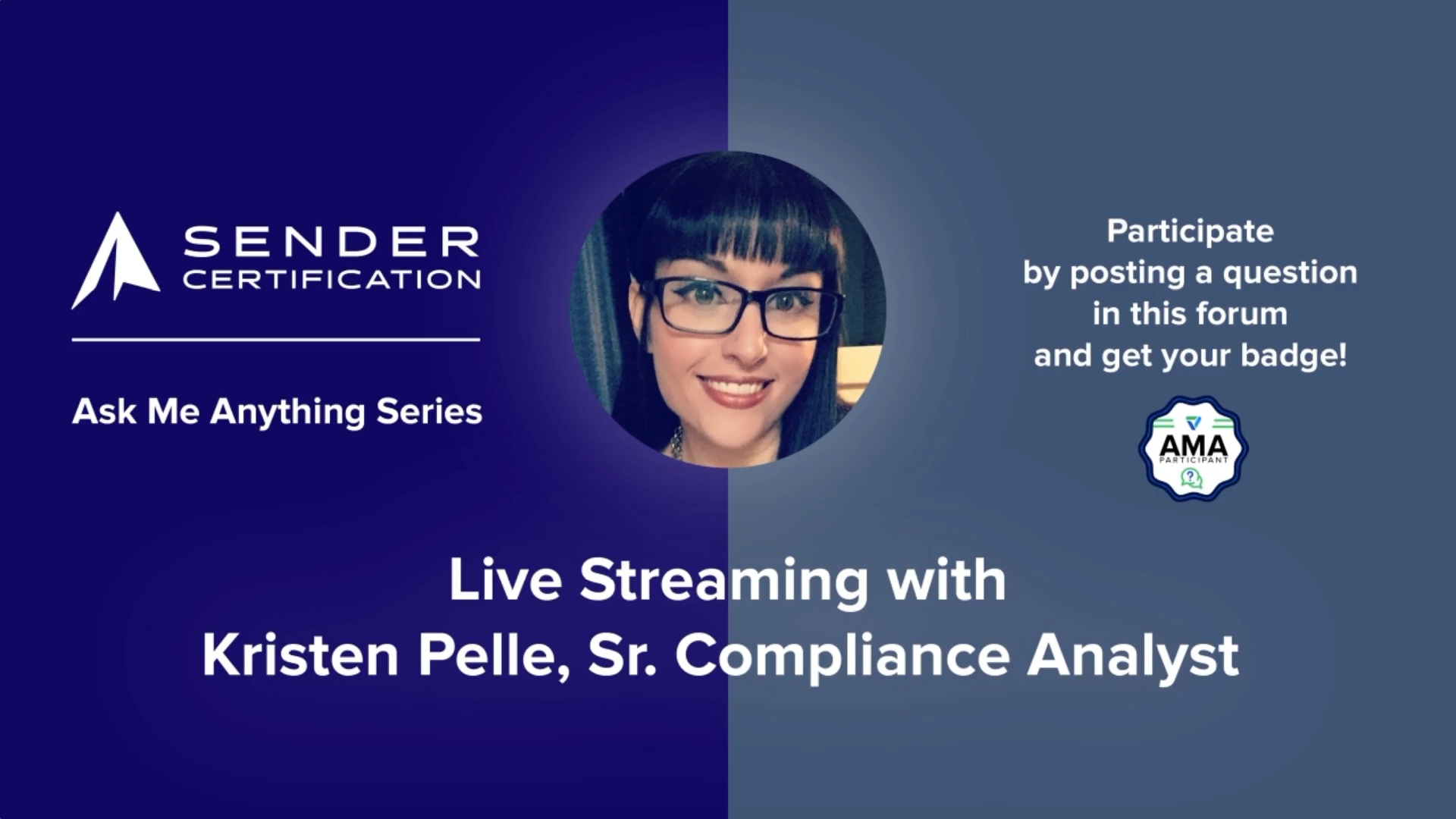 Sender Certification AMA Live Streaming