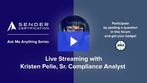 Sender Certification AMA Live Streaming