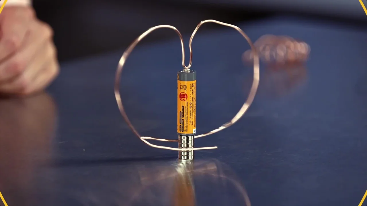 Show children how to make a simple electric motor with a magnet