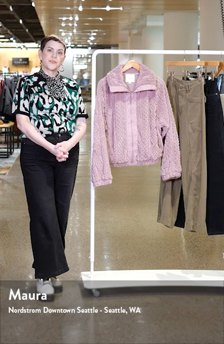 Cable Stitch Fleece Jacket