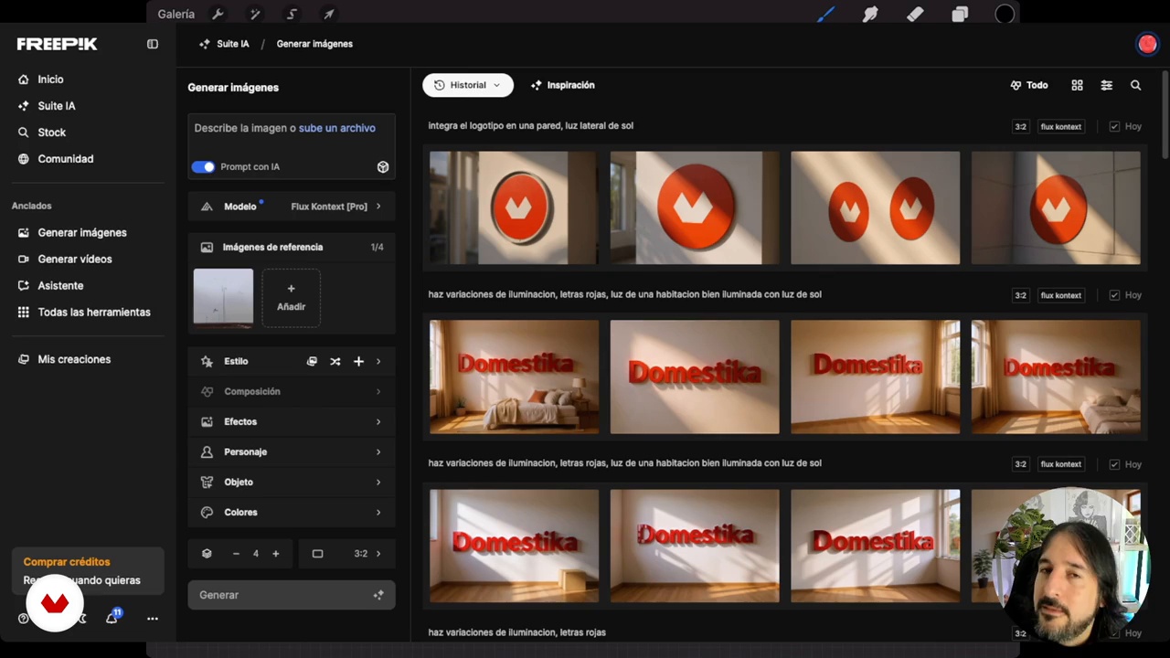 Generate AI-powered images from your own work