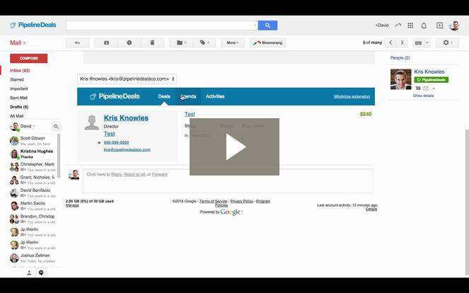 video: Pipeline Gmail Chrome extension