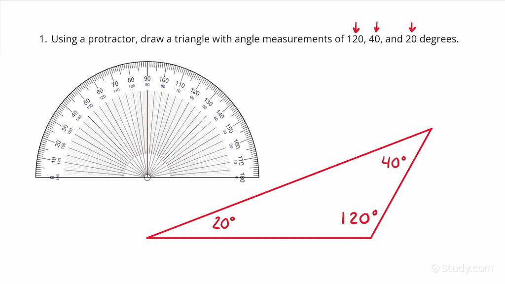 How to Draw Triangles with the Given Angle Measures Algebra