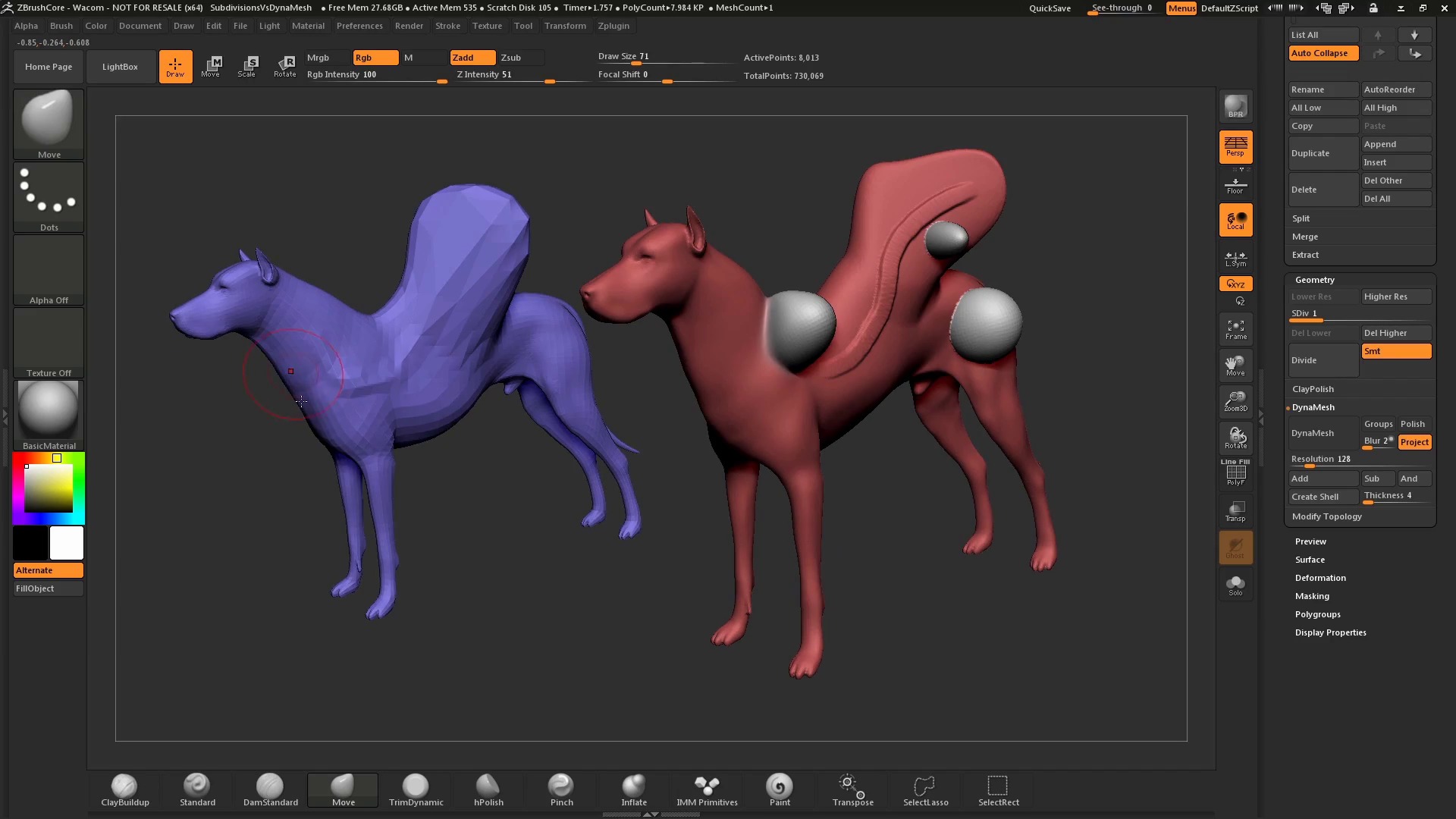 difference between zbrush core and 4r8
