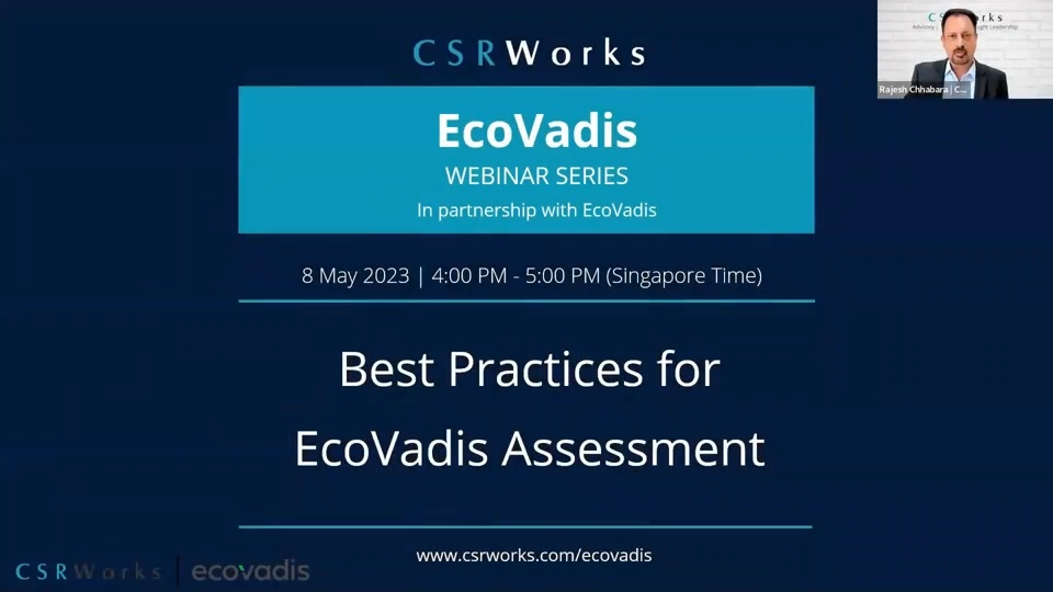 [CSRWorks] Best Practices For EcoVadis Assessment