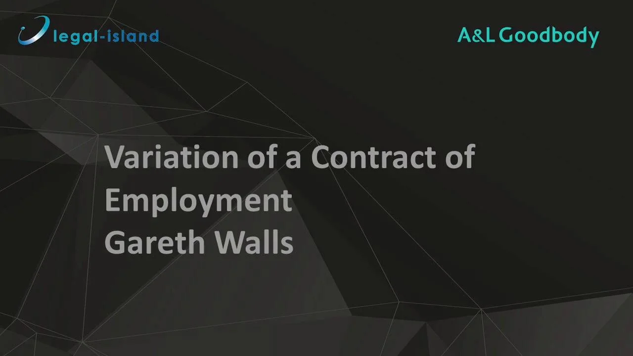 How to Vary a Contract of Employment