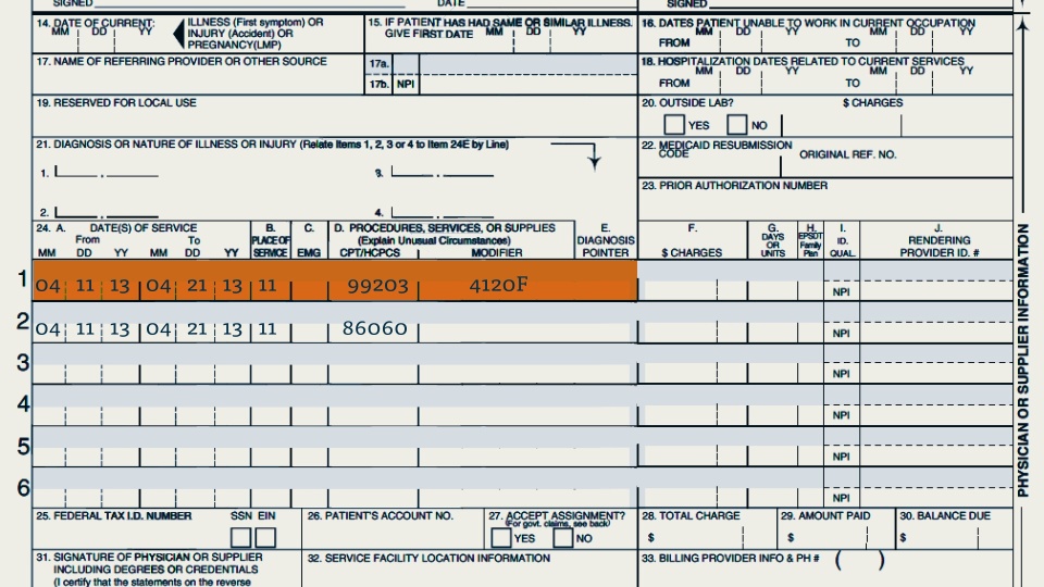 medical billing and coding forms