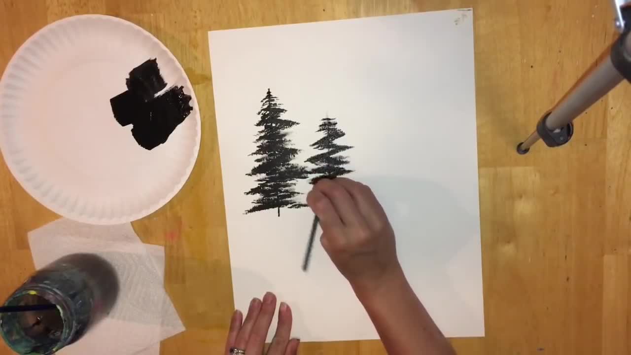 Painting Trees With A Fan Brush