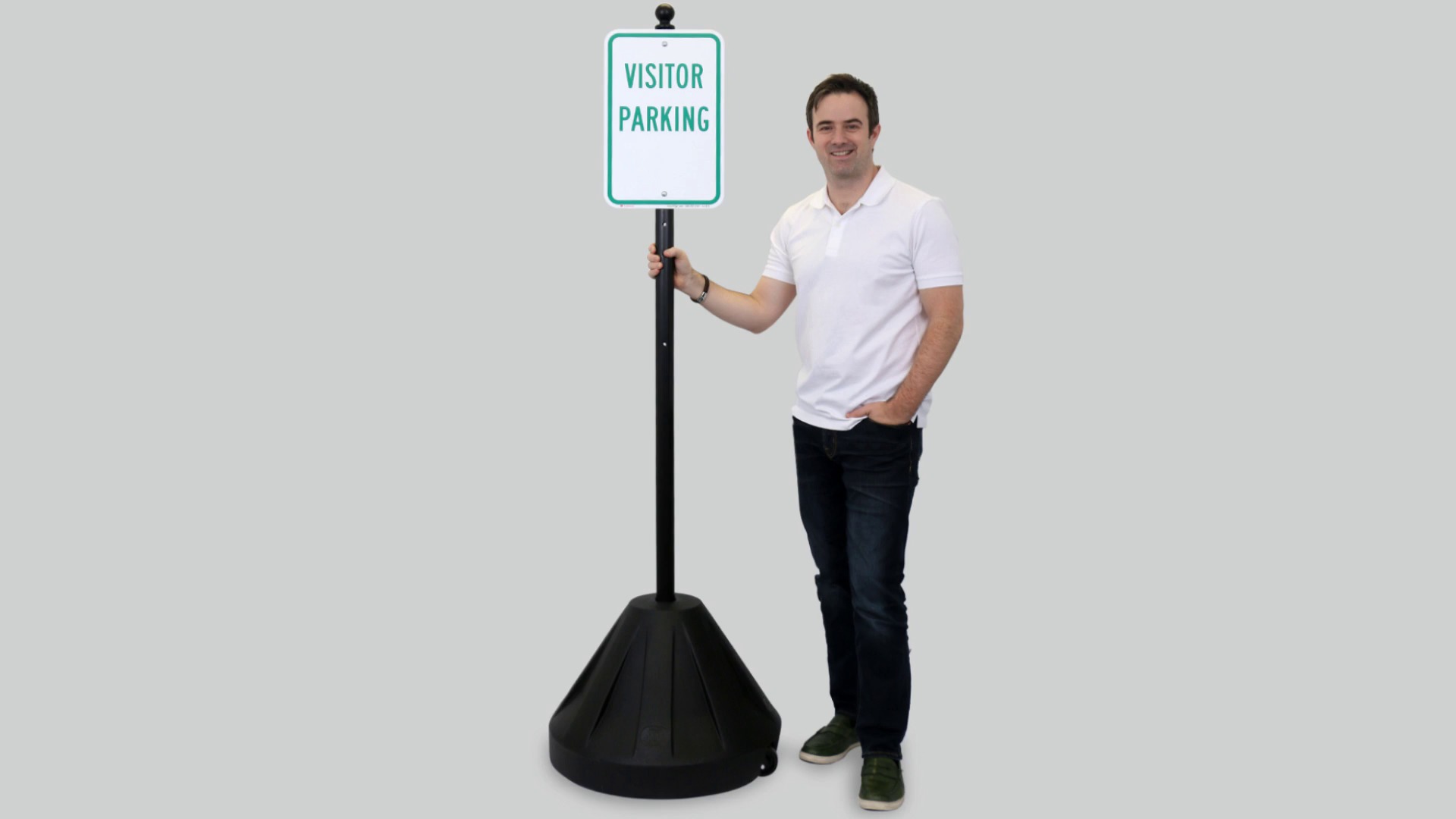 Big Boy XL Roll 'n' Pole Portable Sign Base