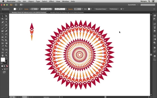 Mandala com Pincél de Padrão customizado
