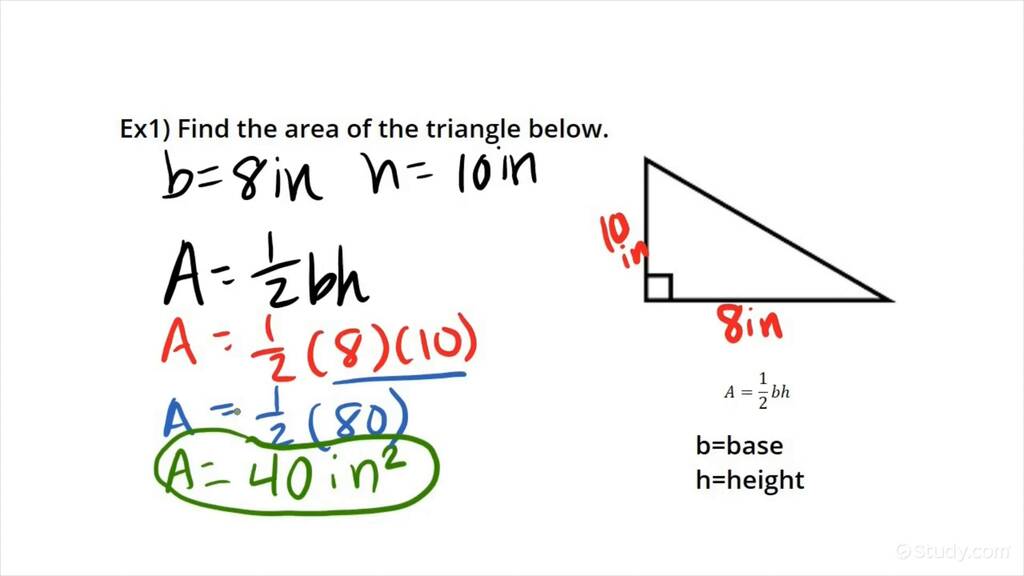 How to Find the Area of a Triangle | Algebra | Study.com