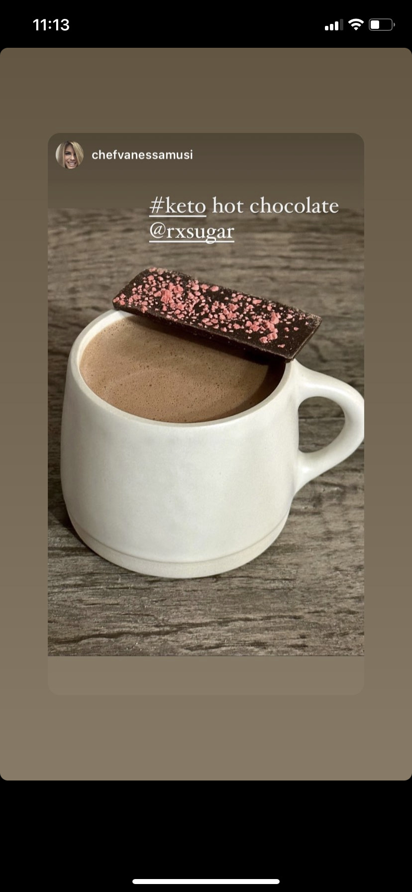 A Warm and Cozy Cup of Cocoa with @chefvanessamusi