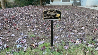 Private Property Statement Lawn Plaque