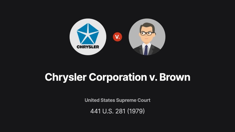 Chrysler Corporation v. Brown