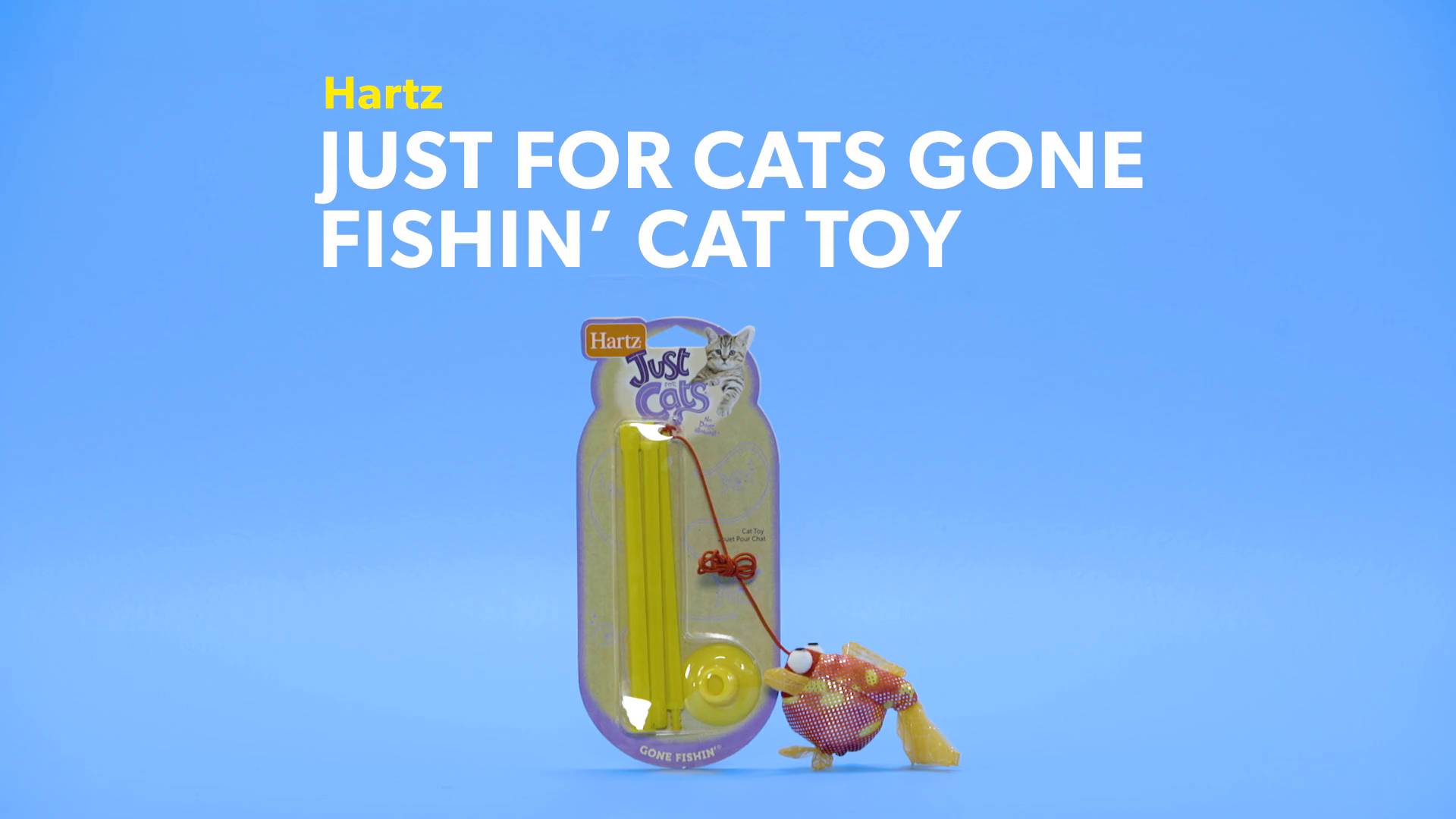 HARTZ Just for Cats Gone Fishin Cat Wand Toy with Catnip Color Varies Chewy