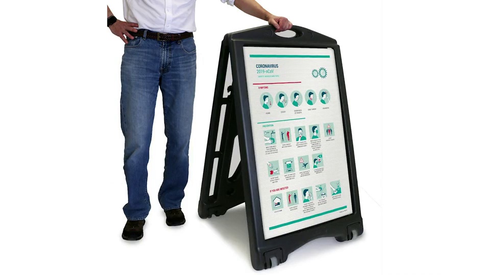 Coronavirus 90129-nCoV Safety Advice Big Boss Sign