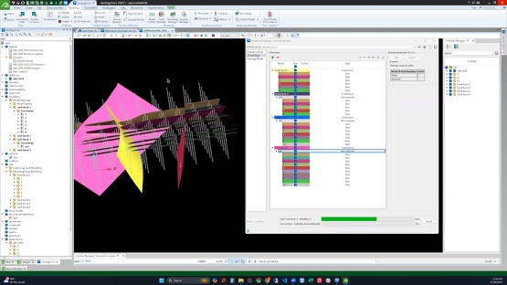 Efficient geological modelling