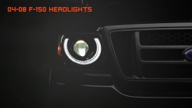 LEDHDL2311 - 2004-2008 Ford F-150 Lincoln Mark LT LED Headlight Assemblies w/ Turn Signals - DOT FMVSS 108 - SAE VOR HL I5 P2 DRL